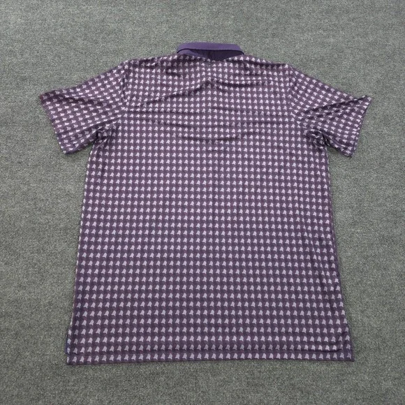 Greyson Polo Shirt Mens 2XL Purple Wolf Print Hazeltine Golf Performance Stretch - Picture 7 of 11